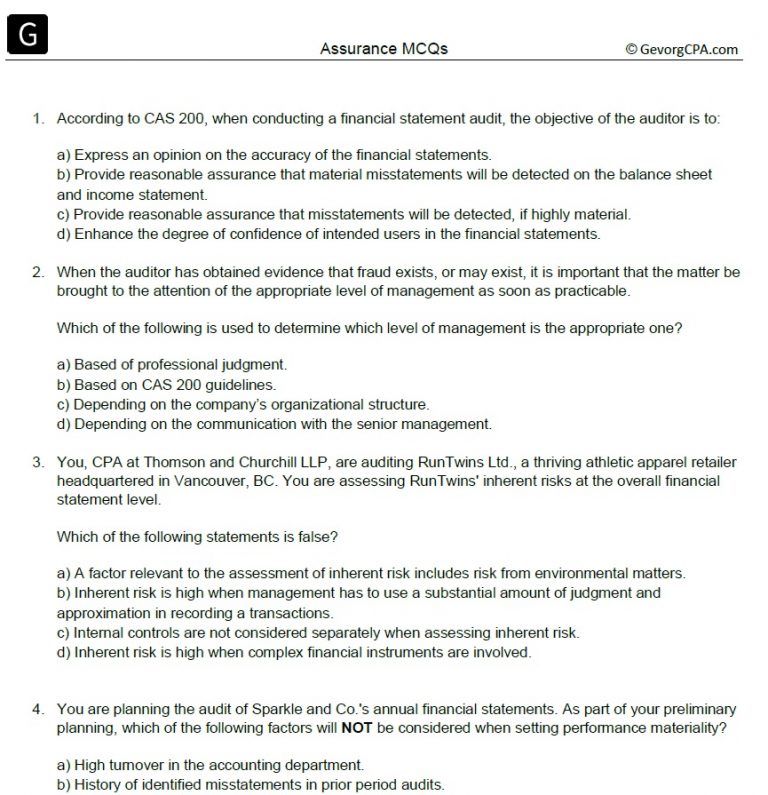 CPA Canada Practice Cases | Gevorg CPA