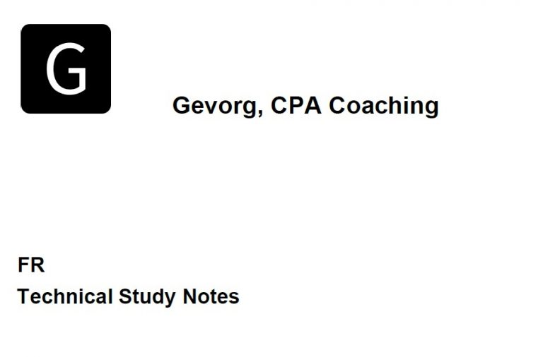 Cover page of the FR technical study notes